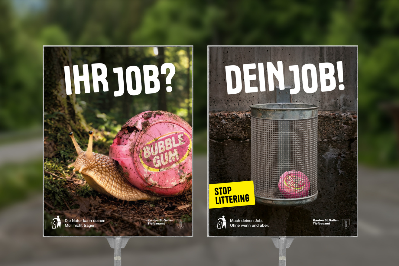 FORB Kampagne Tiefbauamt Kanton St.Gallen Plakat