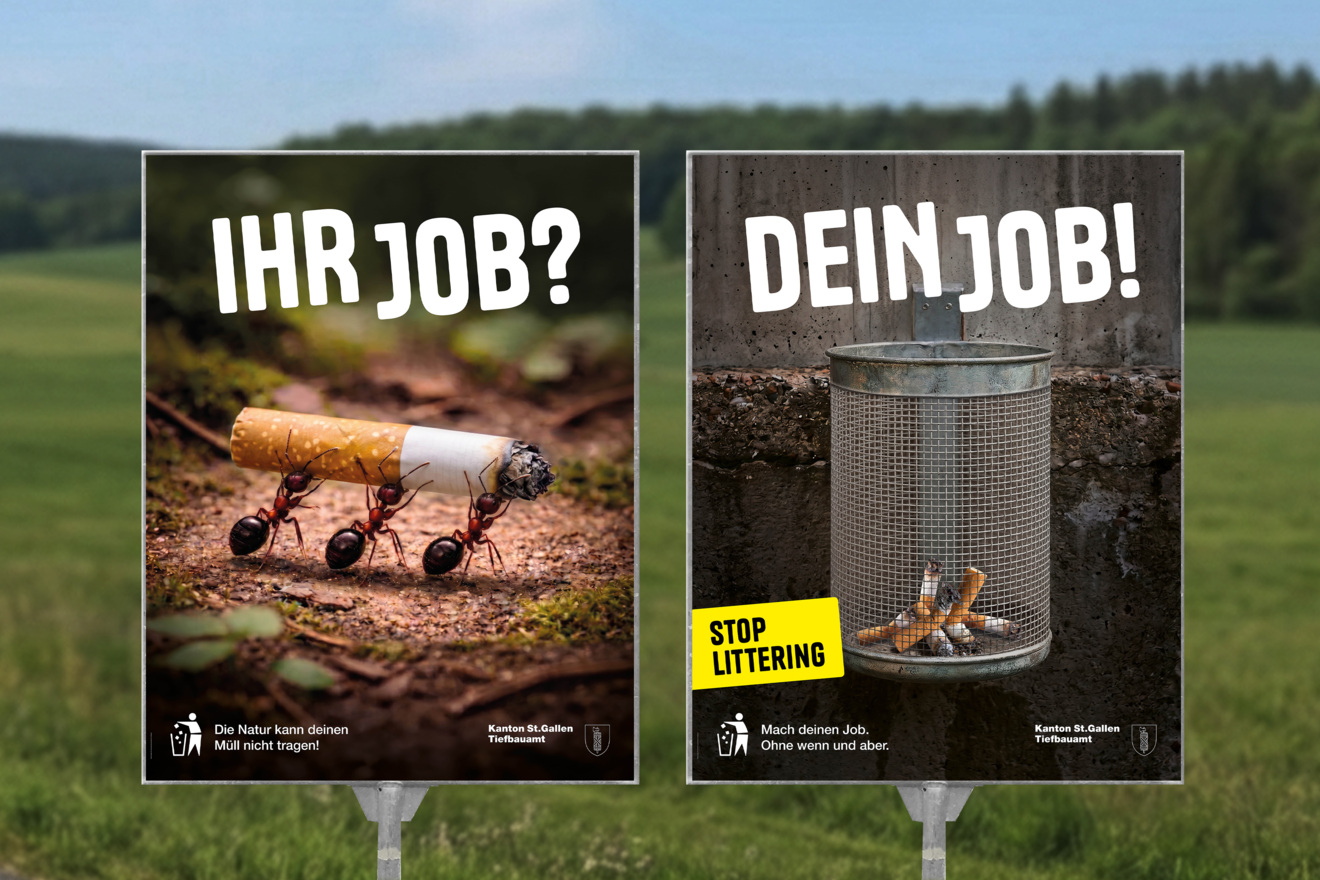 FORB Kampagne Tiefbauamt Kanton St.Gallen Plakat